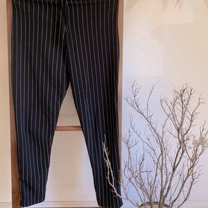 Maternity Pinstripe Drawstring Tapered Pants
